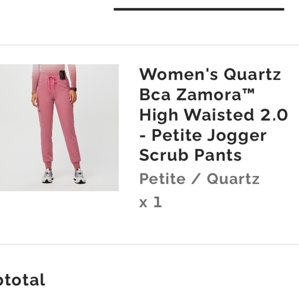 COPY - FIGS | Quartz BCA Zamora High Waisted 2.0 Petite Jogger Scrub Pants XSP